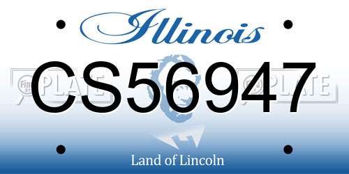 CS56947 Illinois License Plate
