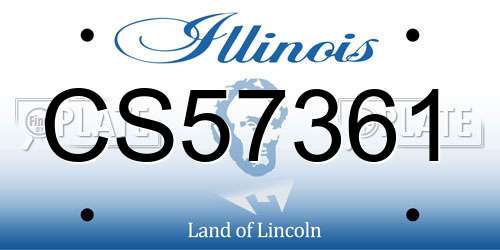 CS57361 Illinois License Plate