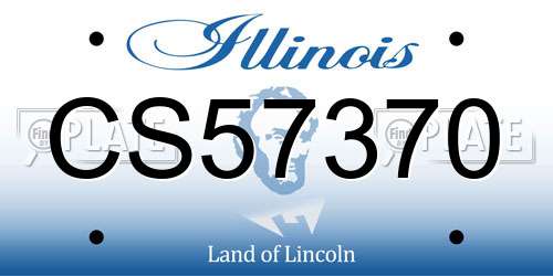 CS57370 Illinois License Plate