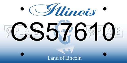 CS57610 Illinois License Plate