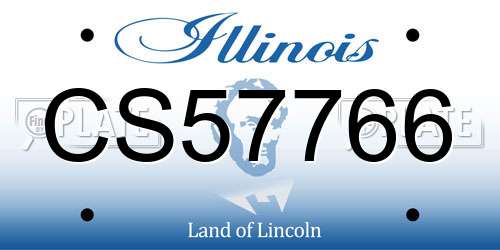 CS57766 Illinois License Plate
