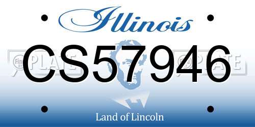 CS57946 Illinois License Plate
