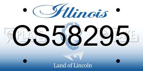 CS58295 Illinois License Plate