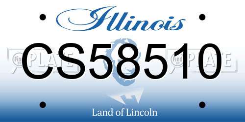 CS58510 Illinois License Plate