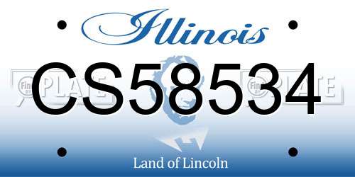 CS58534 Illinois License Plate