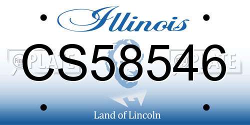 CS58546 Illinois License Plate