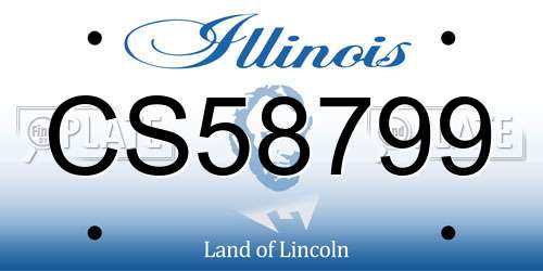 CS58799 Illinois License Plate