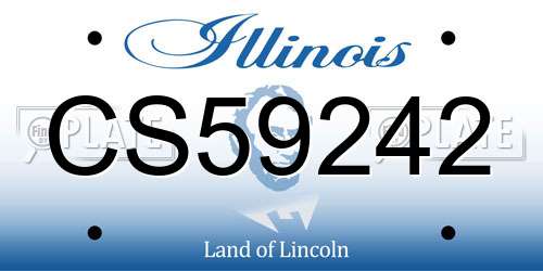 CS59242 Illinois License Plate