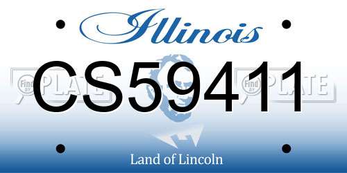 CS59411 Illinois License Plate