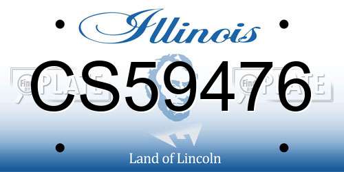 CS59476 Illinois License Plate