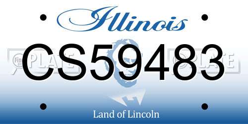 CS59483 Illinois License Plate