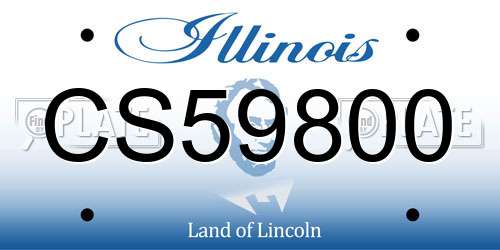CS59800 Illinois License Plate