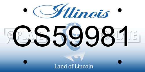 CS59981 Illinois License Plate