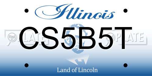 CS5B5T Illinois License Plate