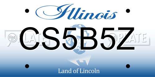 CS5B5Z Illinois License Plate