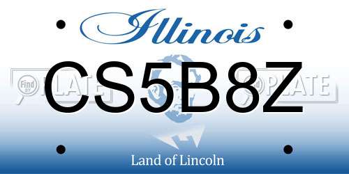 CS5B8Z Illinois License Plate