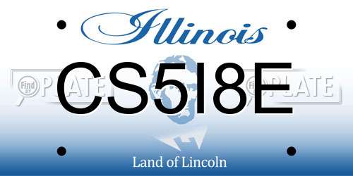 CS5I8E Illinois License Plate