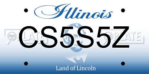 CS5S5Z Illinois License Plate
