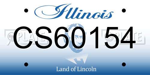 CS60154 Illinois License Plate