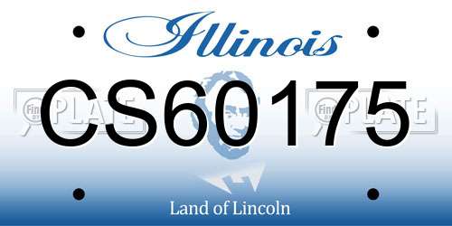 CS60175 Illinois License Plate