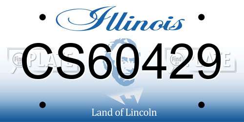 CS60429 Illinois License Plate