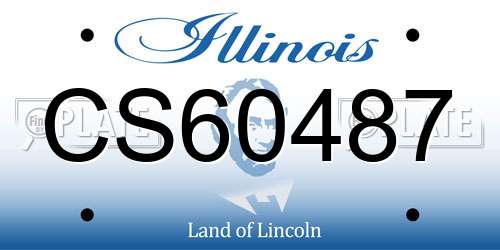 CS60487 Illinois License Plate