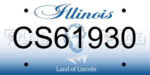 CS61930 Illinois License Plate