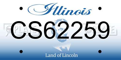 CS62259 Illinois License Plate
