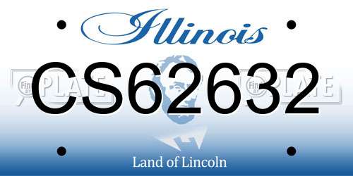 CS62632 Illinois License Plate
