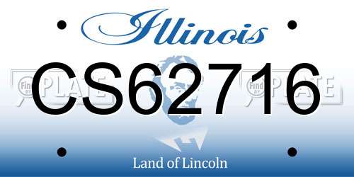 CS62716 Illinois License Plate