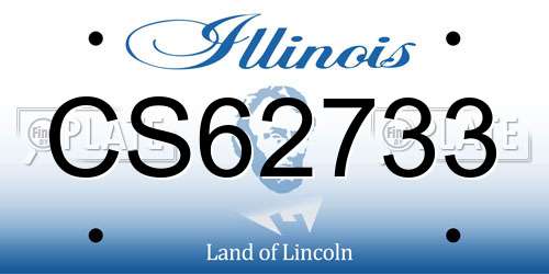 CS62733 Illinois License Plate