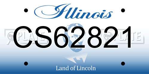 CS62821 Illinois License Plate