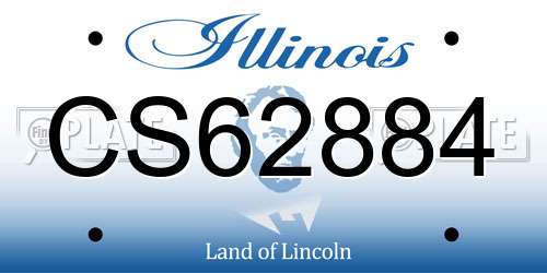 CS62884 Illinois License Plate