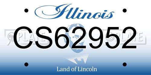 CS62952 Illinois License Plate