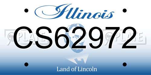 CS62972 Illinois License Plate
