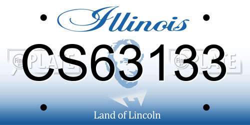 CS63133 Illinois License Plate