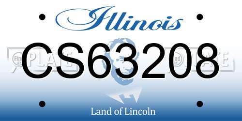 CS63208 Illinois License Plate