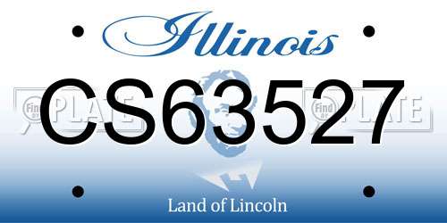 CS63527 Illinois License Plate