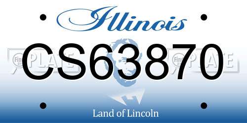 CS63870 Illinois License Plate