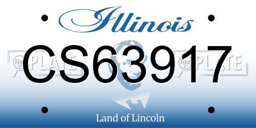 CS63917 Illinois License Plate
