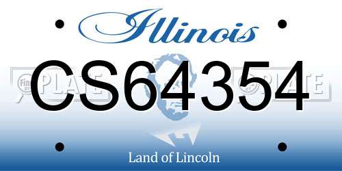 CS64354 Illinois License Plate