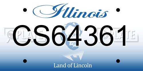 CS64361 Illinois License Plate