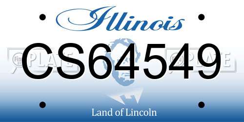CS64549 Illinois License Plate