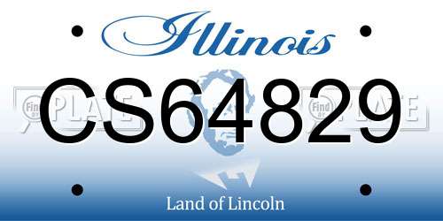 CS64829 Illinois License Plate
