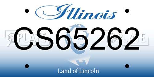 CS65262 Illinois License Plate