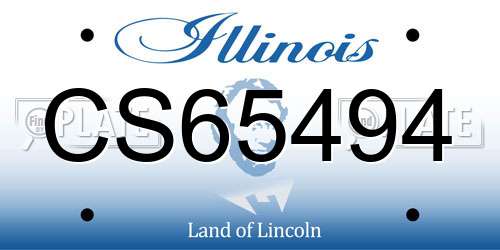 CS65494 Illinois License Plate