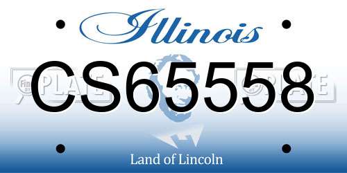 CS65558 Illinois License Plate
