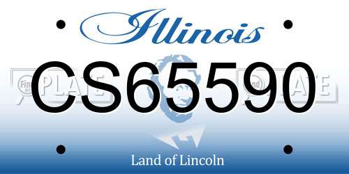 CS65590 Illinois License Plate
