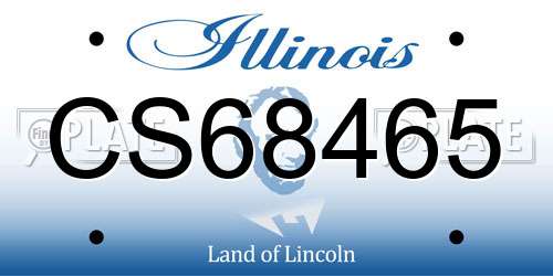 CS68465 Illinois License Plate