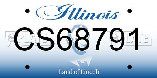 CS68791 Illinois License Plate